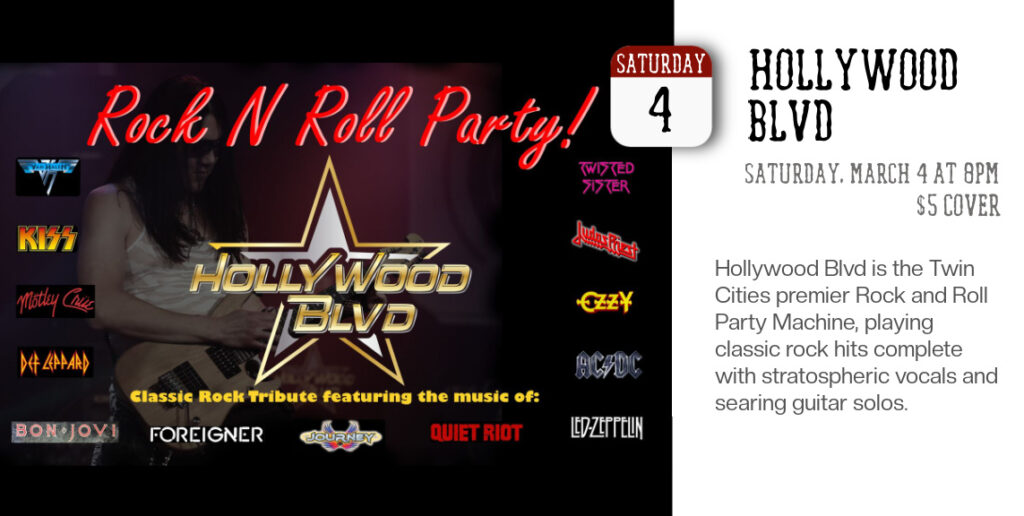 Hollywood Blvd March 4 at Route 47 Pub and Grub