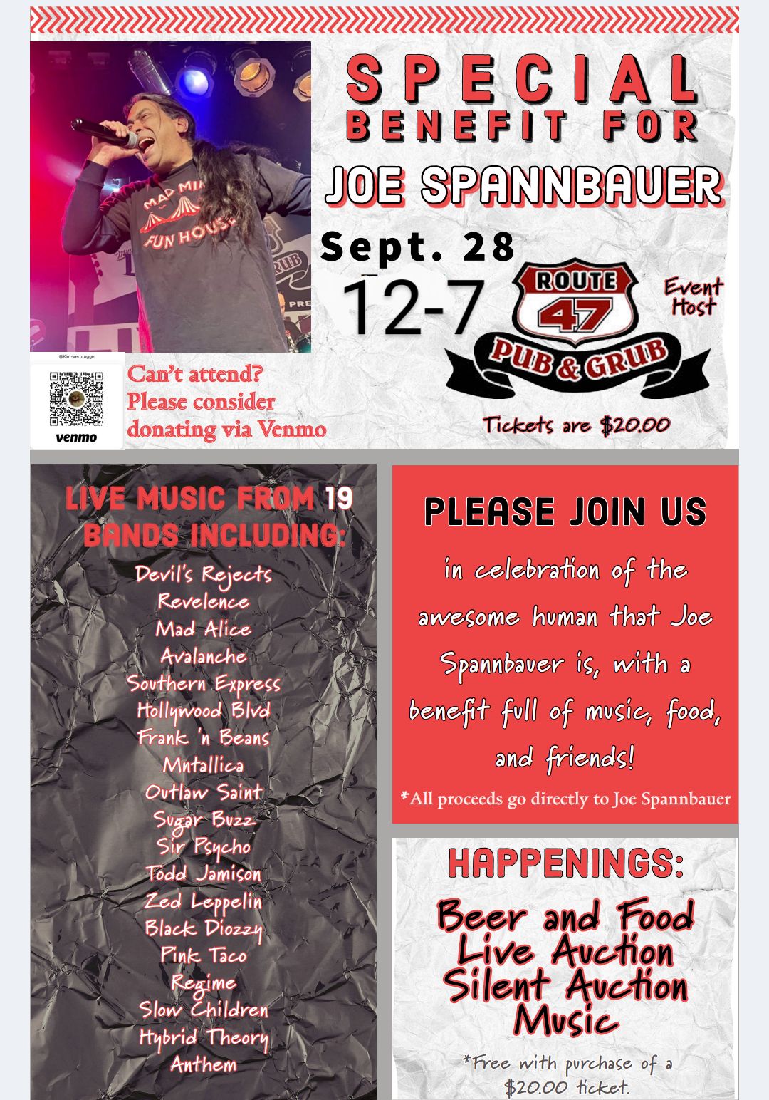 Joe Spannbauer Benefit at Route 47 Pub Fridley MN
